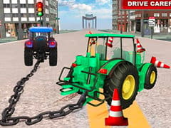 Chained Tractor Towing Simulator