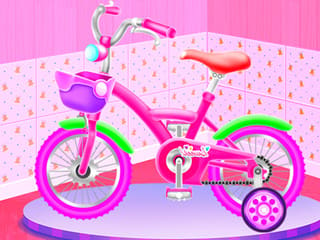 Girl Bike Fix Washing Salon