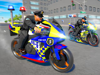 Police Bike Stunt Race Game