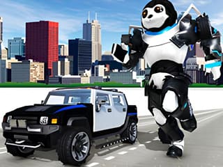 Police Panda Robot