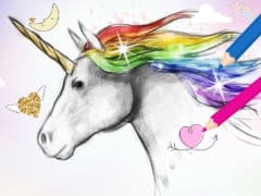 Unicorn Coloring Book Glitter