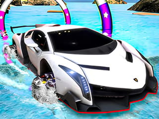 Water Surfer Car Stunt